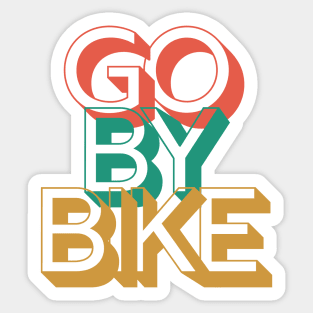 Go by Bike Cycling Sticker, Eco-Friendly Bike Sticker, Environmentally Conscious Bike Sticker, Sustainable Cycling Sticker, Clean Energy Cyclist Sticker, Environmentally Friendly Bike Ride Sticker Sticker